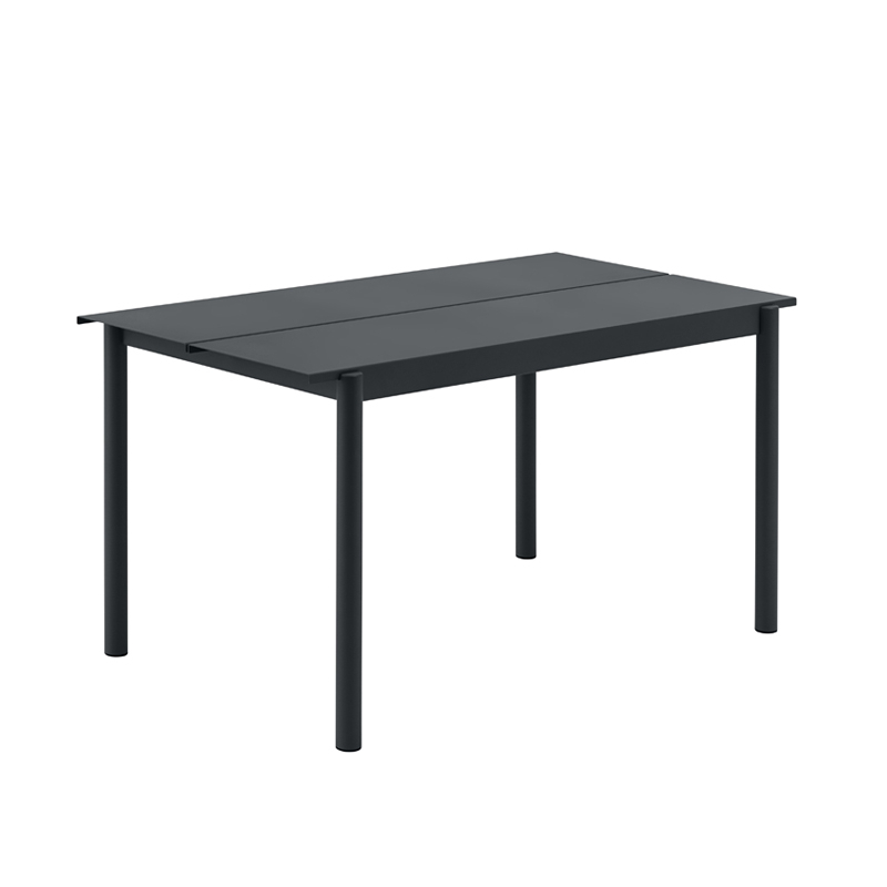 Table extérieur LINEAR STEEL Noir MUUTO