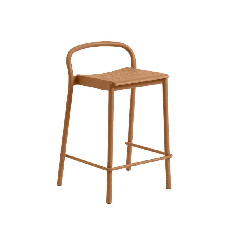 Tabouret haut LINEAR STEEL Orange brulé MUUTO