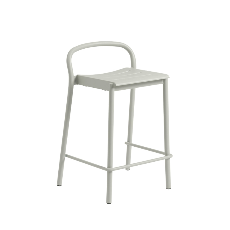 Tabouret haut LINEAR STEEL Gris MUUTO