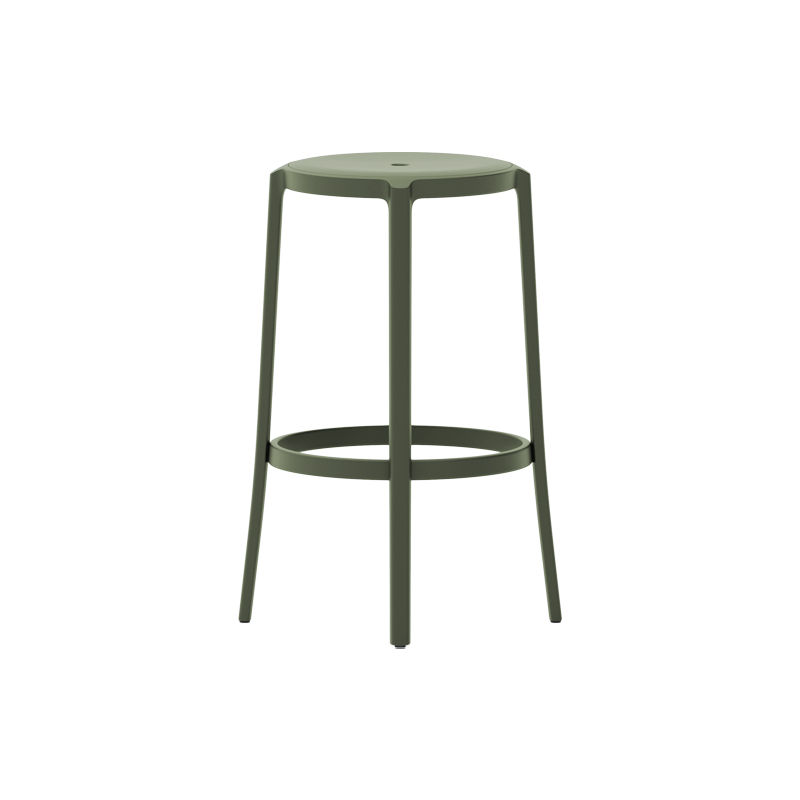 Tabouret haut ON & ON Vert forêt EMECO