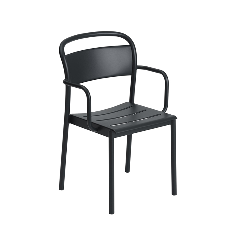 Chaise extérieur LINEAR STEEL Noir MUUTO