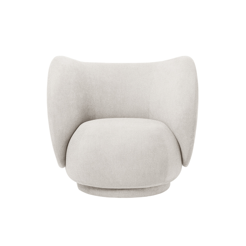 Fauteuil RICO Bouclé Blanc cassé FERM LIVING