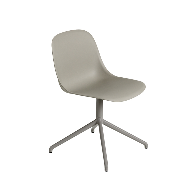 Chaise FIBER CHAIR pied central Gris MUUTO