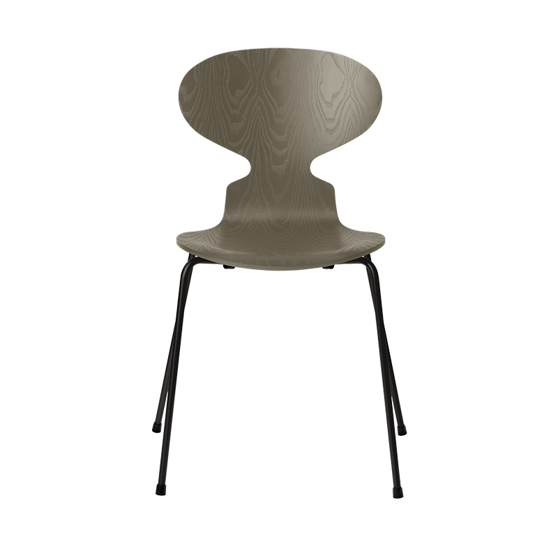 Chaise FOURMI 4 PIEDS Frêne teinté Vert olive FRITZ HANSEN