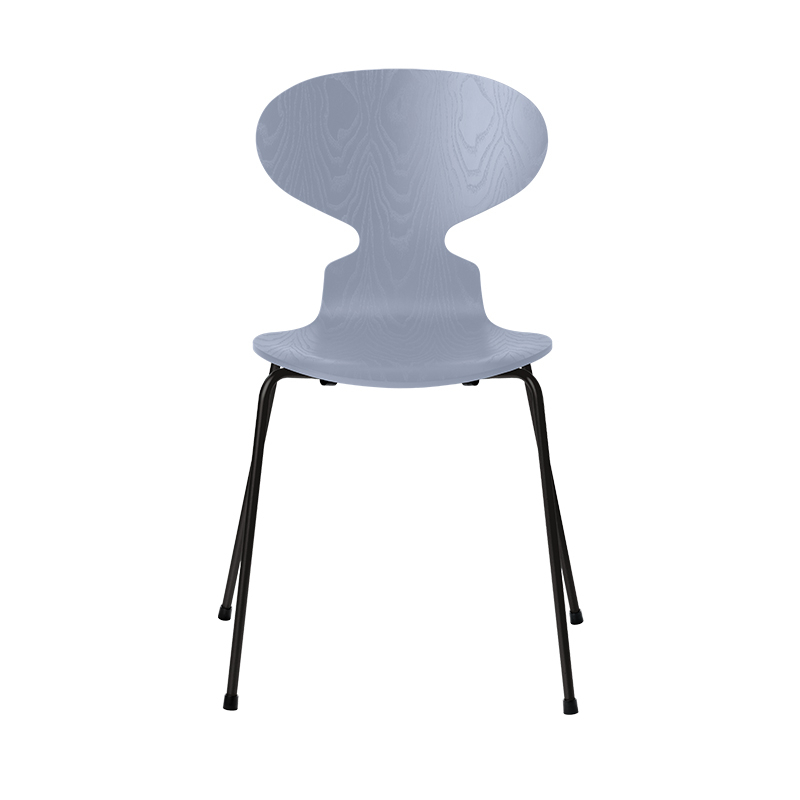 Chaise FOURMI 4 PIEDS Frêne teinté Bleu lavande  FRITZ HANSEN