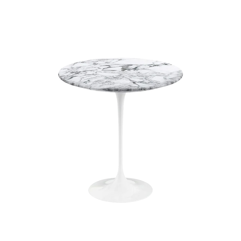 Table d'appoint guéridon SAARINEN Marbre Arabescato satiné mat KNOLL