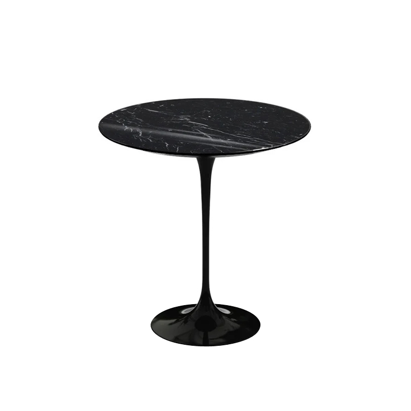 Table d'appoint guéridon SAARINEN Marbre Marquina brillant KNOLL