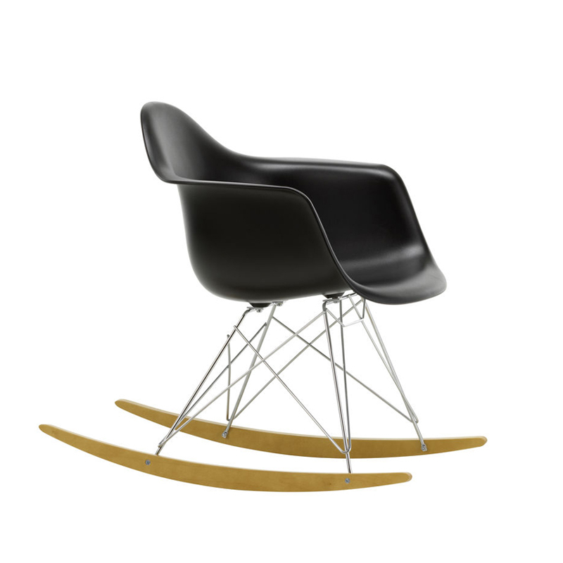 Fauteuil EAMES PLASTIC ARMCHAIR RAR Noir RE VITRA