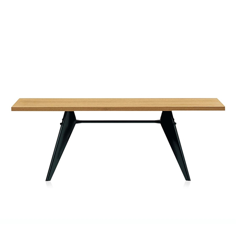 Table EM TABLE Piètement noir VITRA