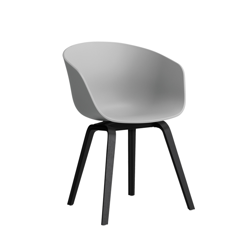 Chaise ABOUT A CHAIR AAC 22 Concrete grey HAY