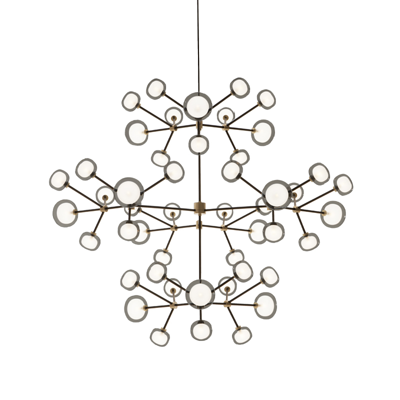 Suspension NABILA 552.48 Laiton brossé / verre transparent TOOY