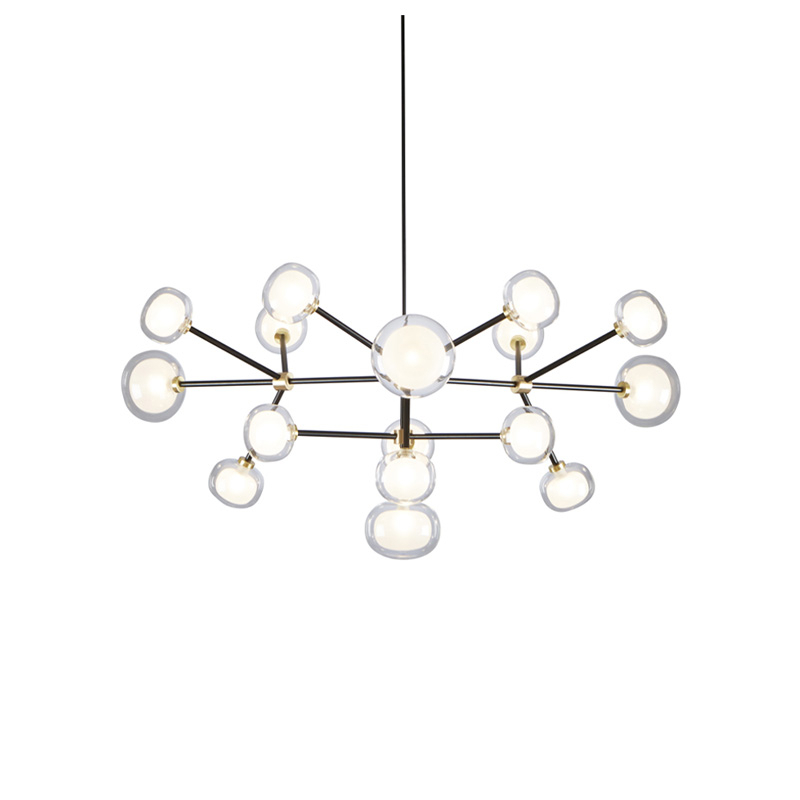 Suspension NABILA 552.16 Laiton brossé / verre transparent TOOY