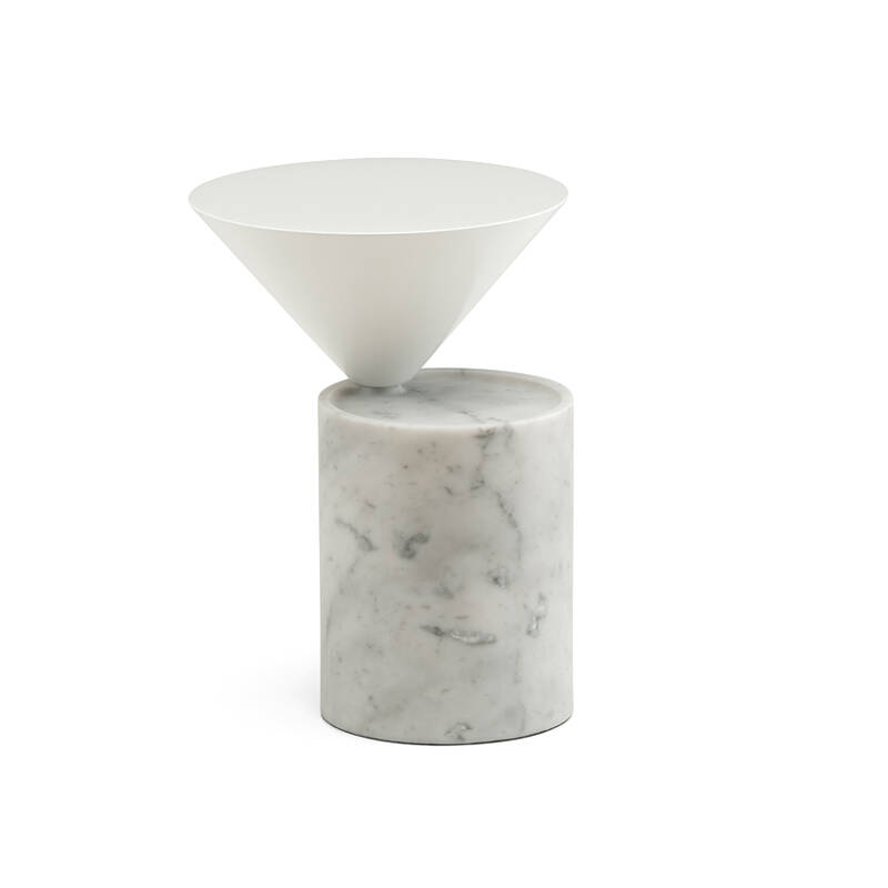 Table d'appoint guéridon LAUREL Blanc DE LA ESPADA