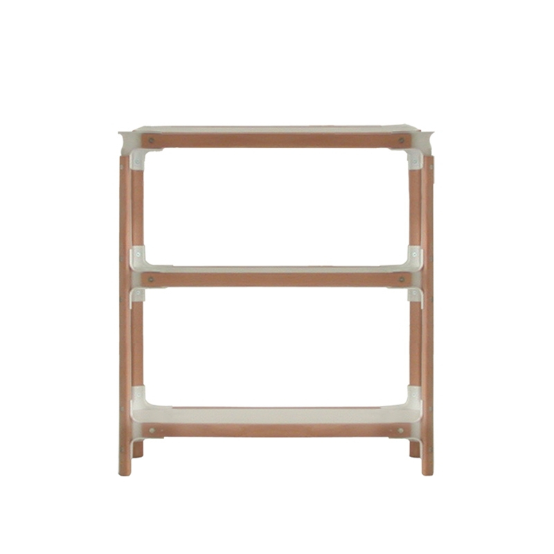 Etagère STEELWOOD SHELVING SYSTEM 3 plateaux 1 module Blanc, bois MAGIS