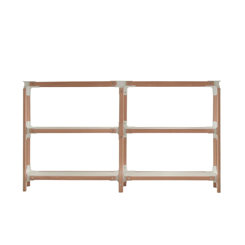 Etagère STEELWOOD SHELVING SYSTEM 3 plateaux 2 modules Blanc, bois MAGIS
