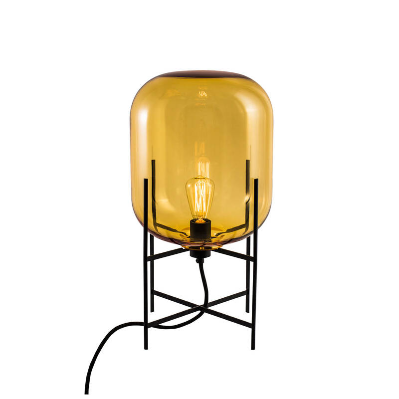 Lampe à poser ODA SMALL Ambre/ noir PULPO