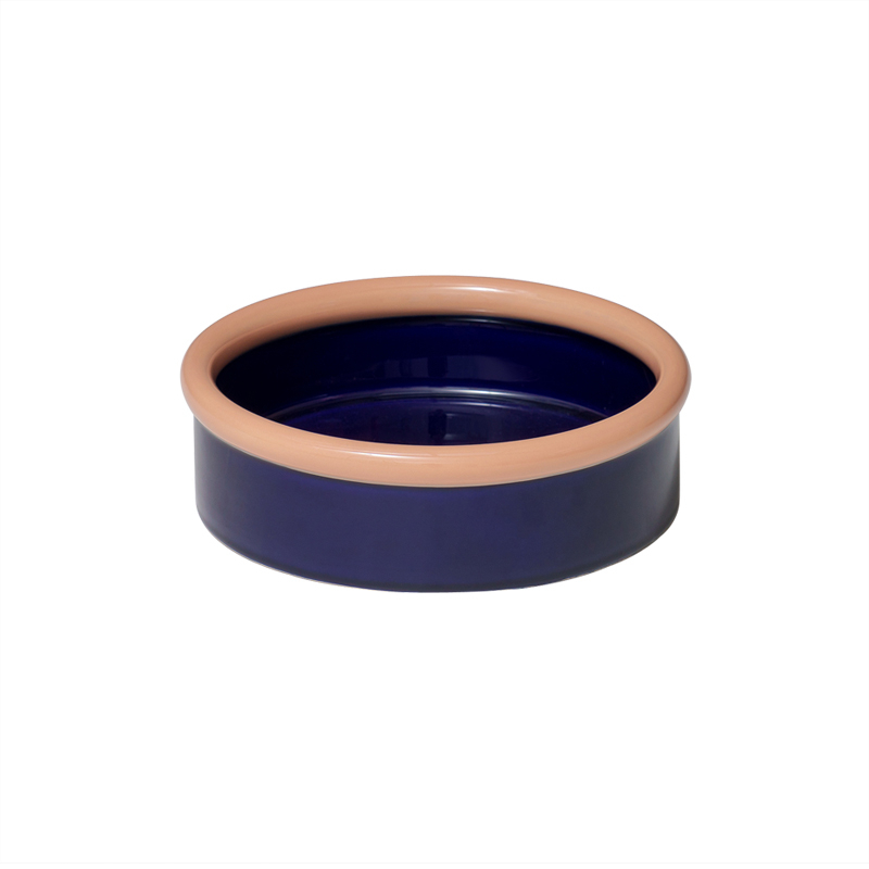 Centre de table & corbeille Coupe ROD Corail/ bleu foncé NINE