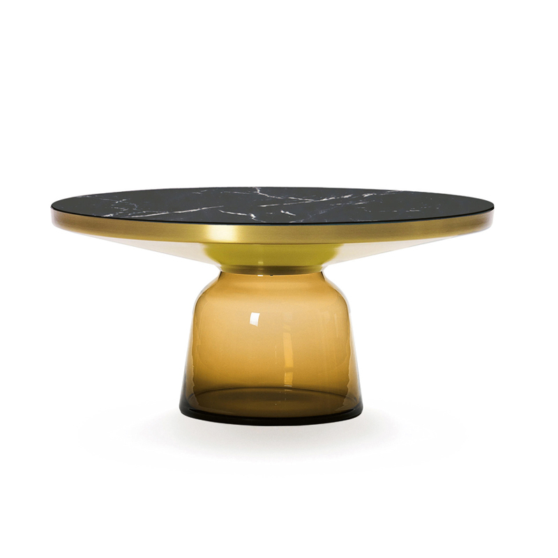 Table basse BELL COFFEE Marbre Orange ambré CLASSICON