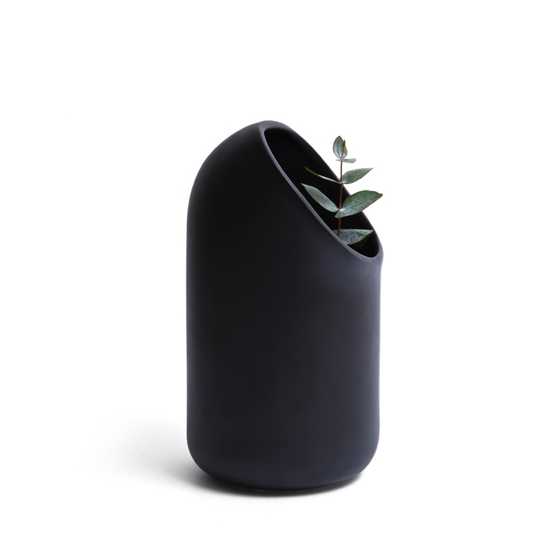 Vase Ô Vase Noir MOUSTACHE