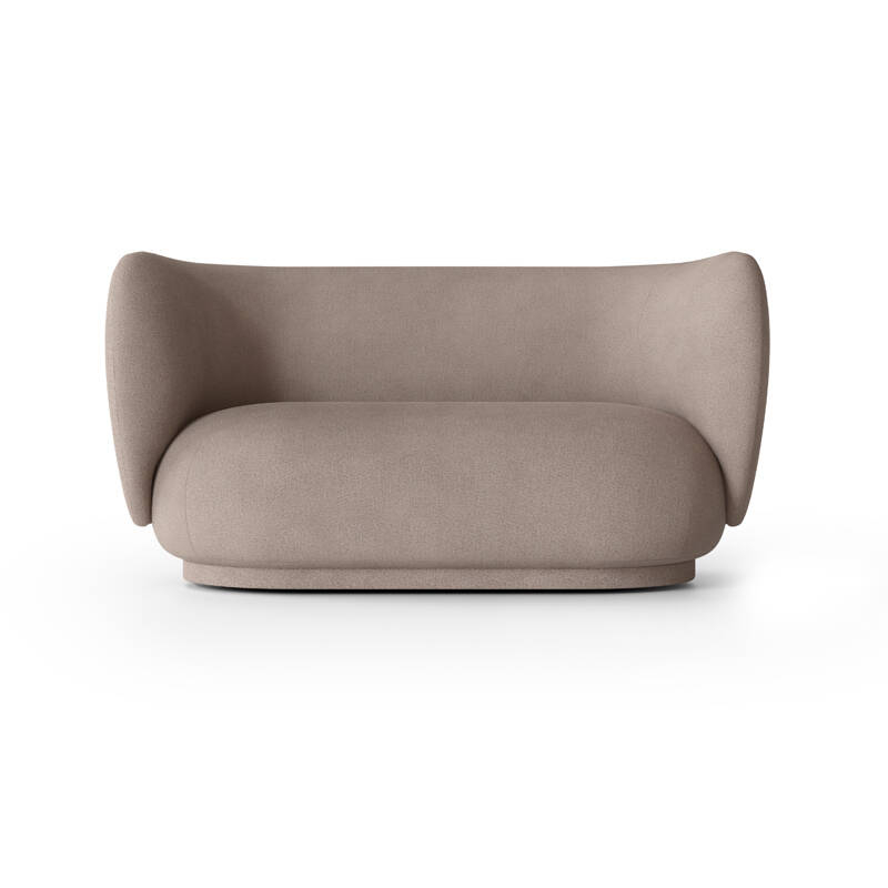 Canapé RICO 2 places Brossé Gris chaud FERM LIVING