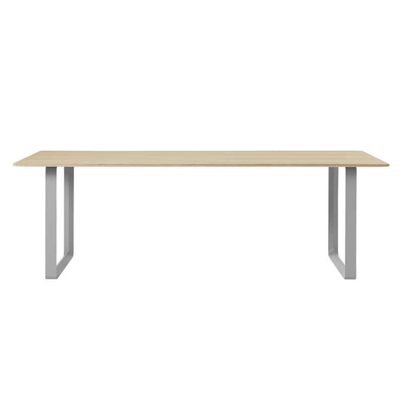 Table 70/70 Chêne contreplaqué Chêne/ gris MUUTO