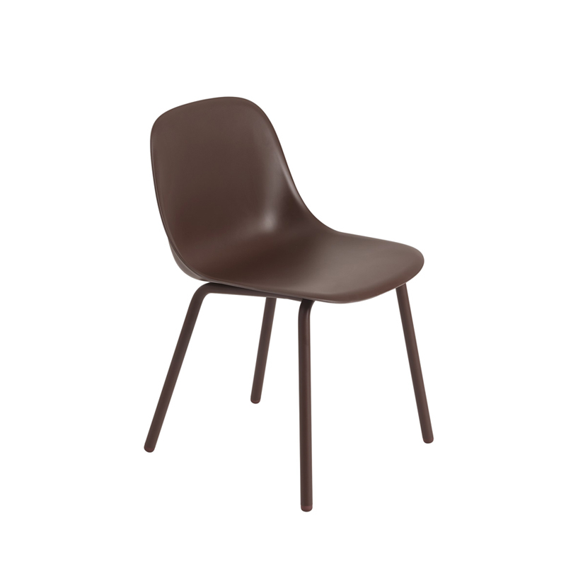 Chaise FIBER OUTDOOR Rouge marron MUUTO