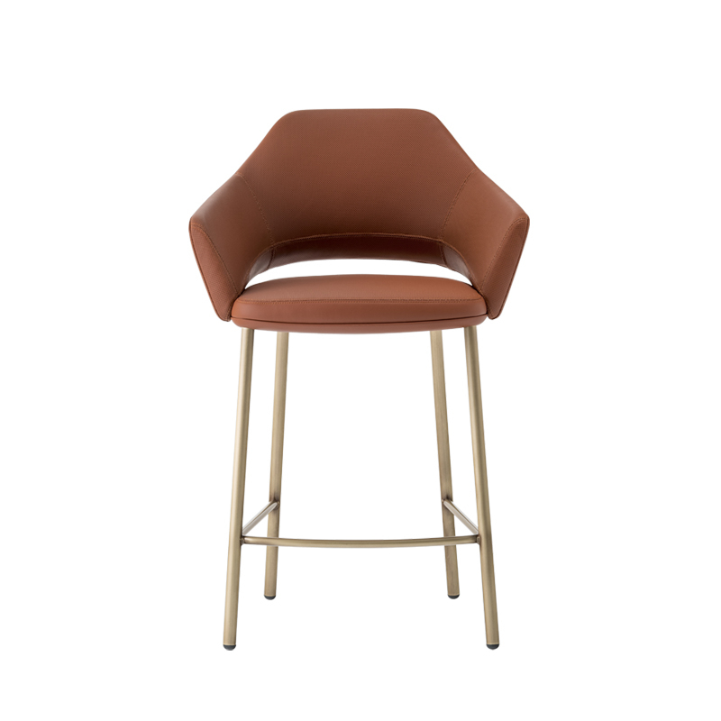 Tabouret haut VIC METAL 649 Marron PTE PEDRALI