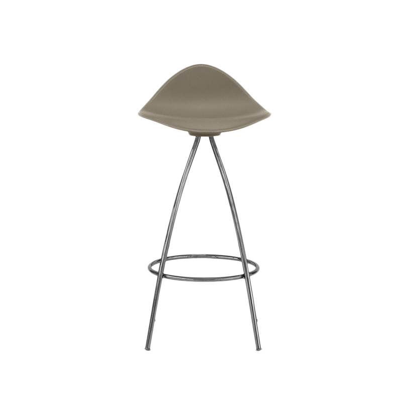 Tabouret haut ONDA Taupe/ chrome STUA