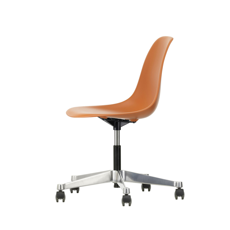 Fauteuil de bureau EAMES PLASTIC SIDE CHAIR PSCC Orange rouille RE VITRA
