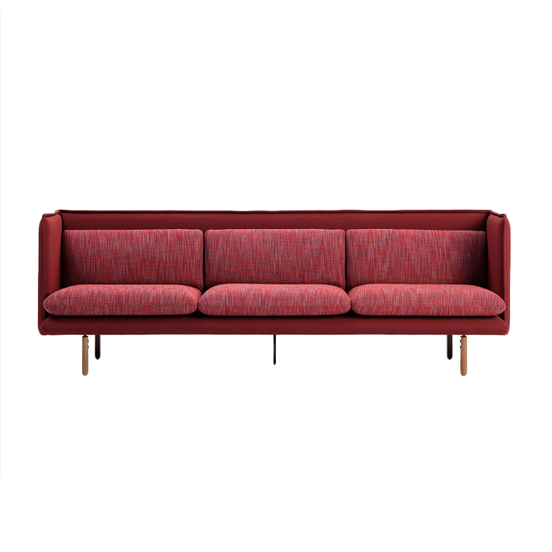 Canapé REW 248 L Bordeaux 2779/ 64519/ pieds walnut SANCAL