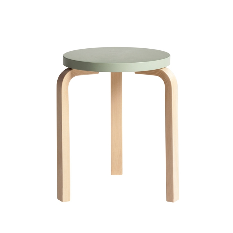 Tabouret 60 assise laquée Vert ARTEK