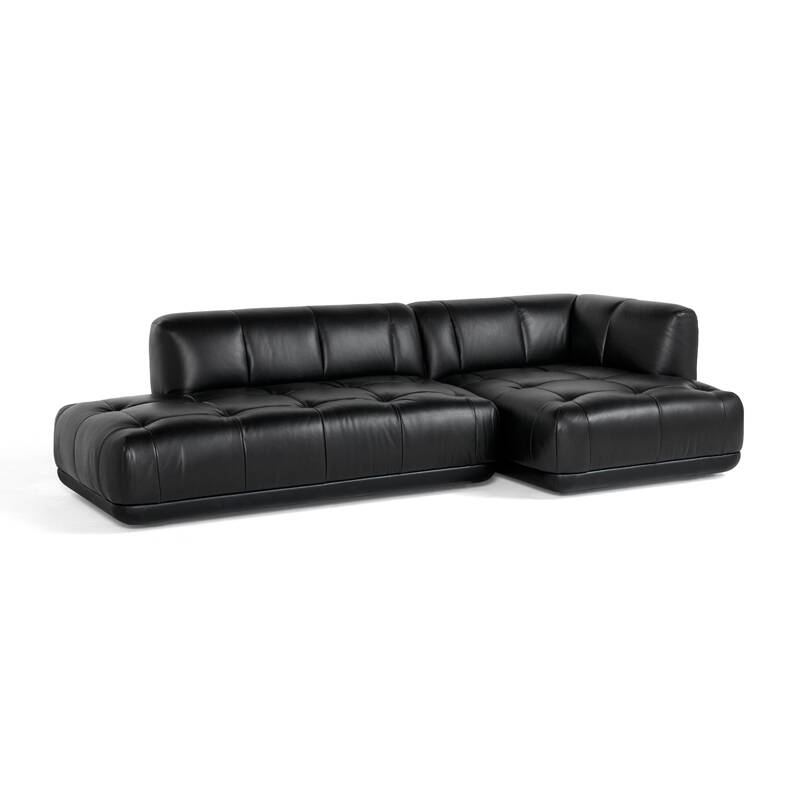 Canapé QUILTON Combinaison 21 L 281 Cuir Sense noir HAY