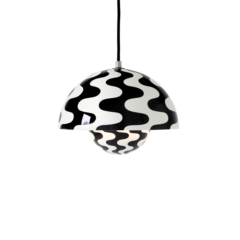 Suspension FLOWERPOT VP1 Pattern noir & blanc AND TRADITION