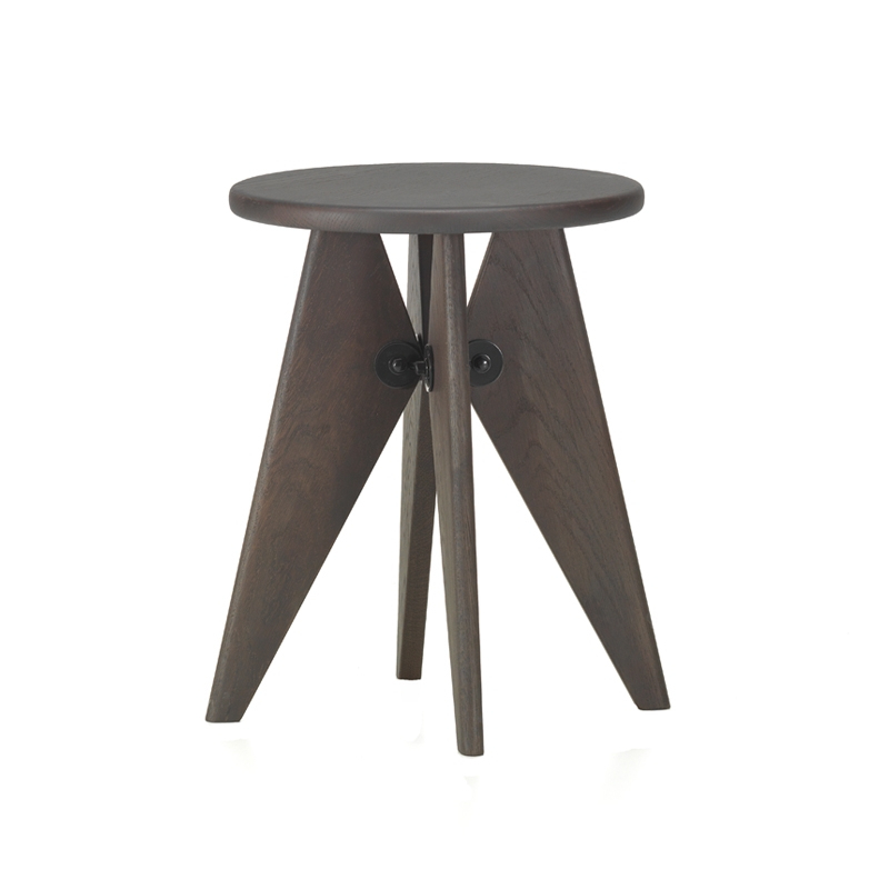 Tabouret SOLVAY Chêne foncé VITRA