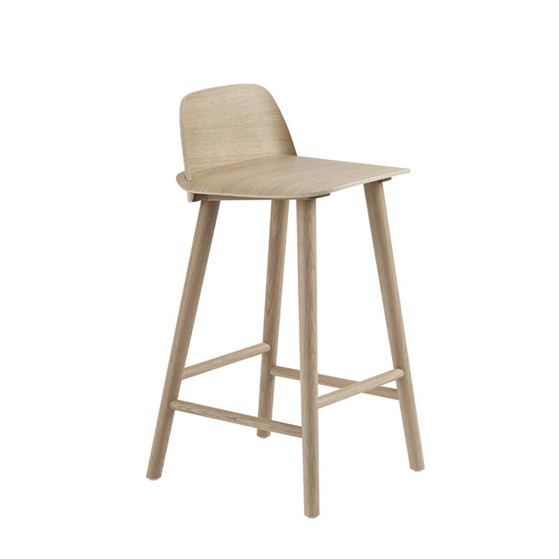 Tabouret haut NERD BARSTOOL Chêne MUUTO