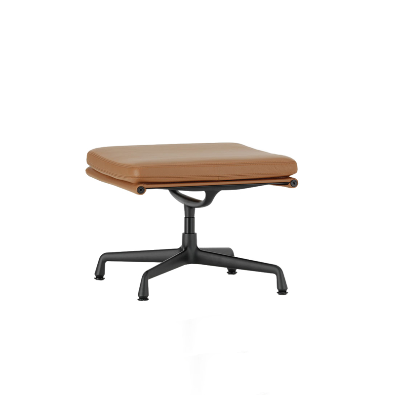 Pouf SOFT PAD EA 223 Cuir Premium F Cognac VITRA