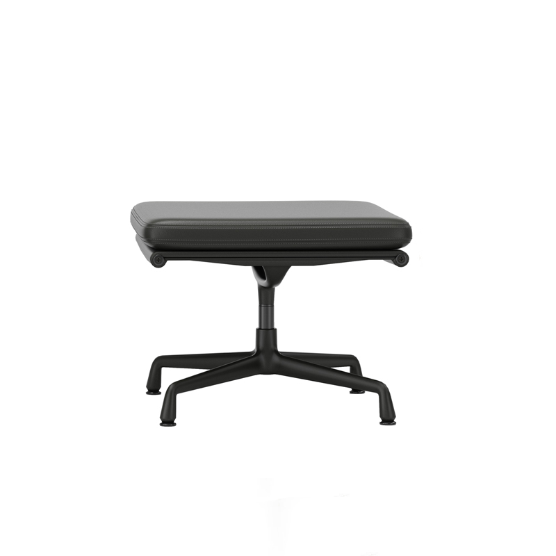 Pouf SOFT PAD EA 223 Cuir Premium F noir VITRA