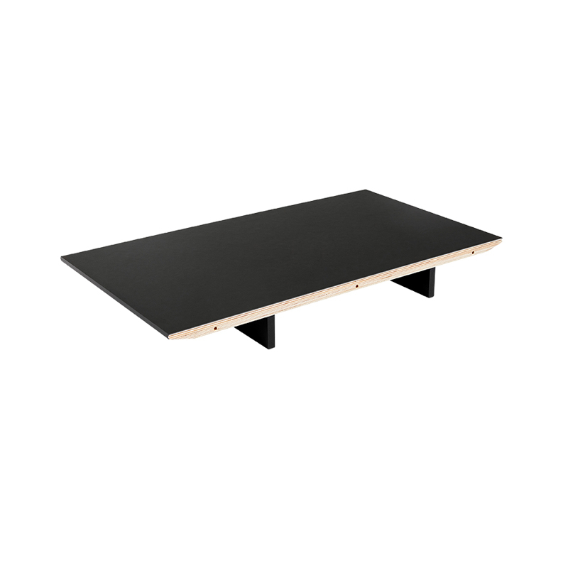 Table CPH 30 Rallonge 50x90 Lino noir/ chêne noir vernis à base d'eau HAY