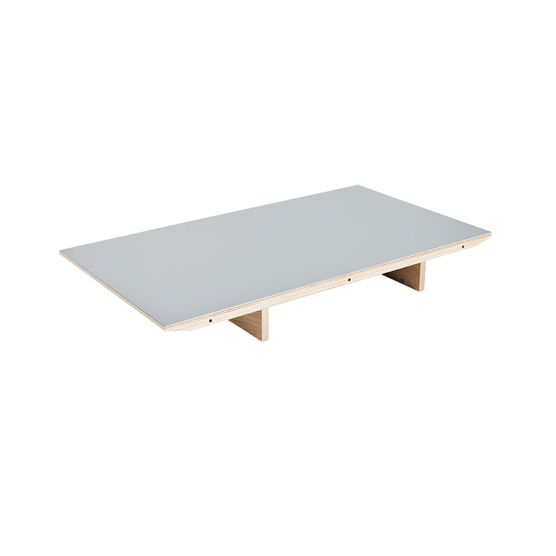Table CPH 30 Rallonge 50x90 Lino gris/ chêne vernis à base d'eau HAY