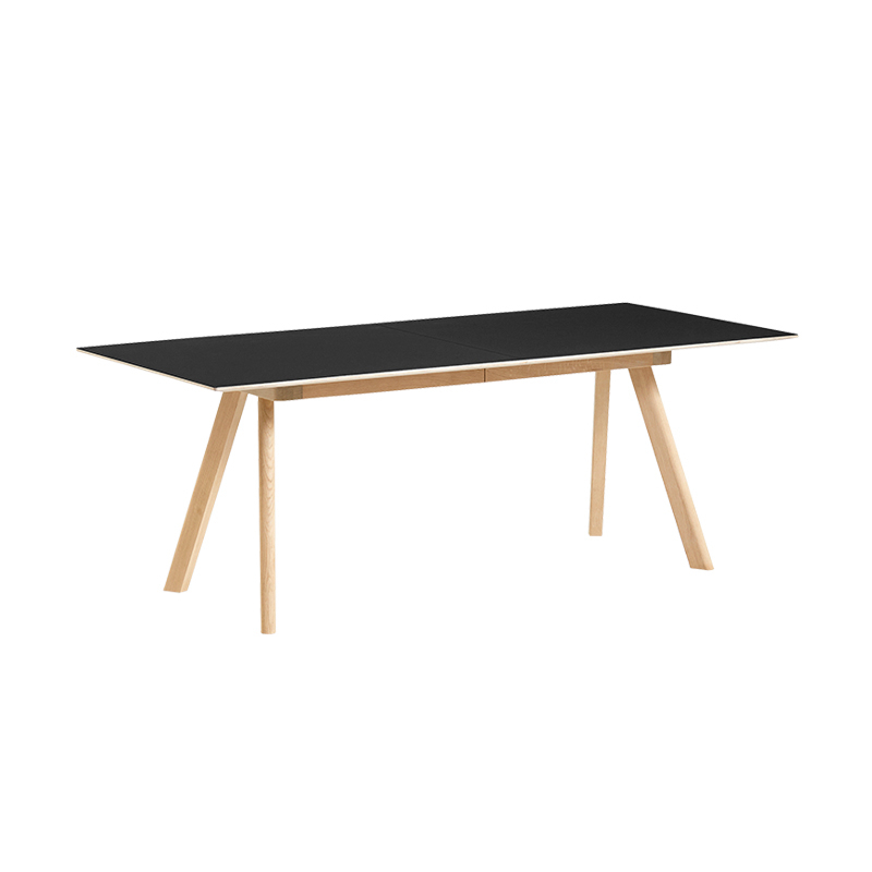 Table CPH 30 EXTENDABLE Lino noir/ chêne vernis à base d'eau HAY