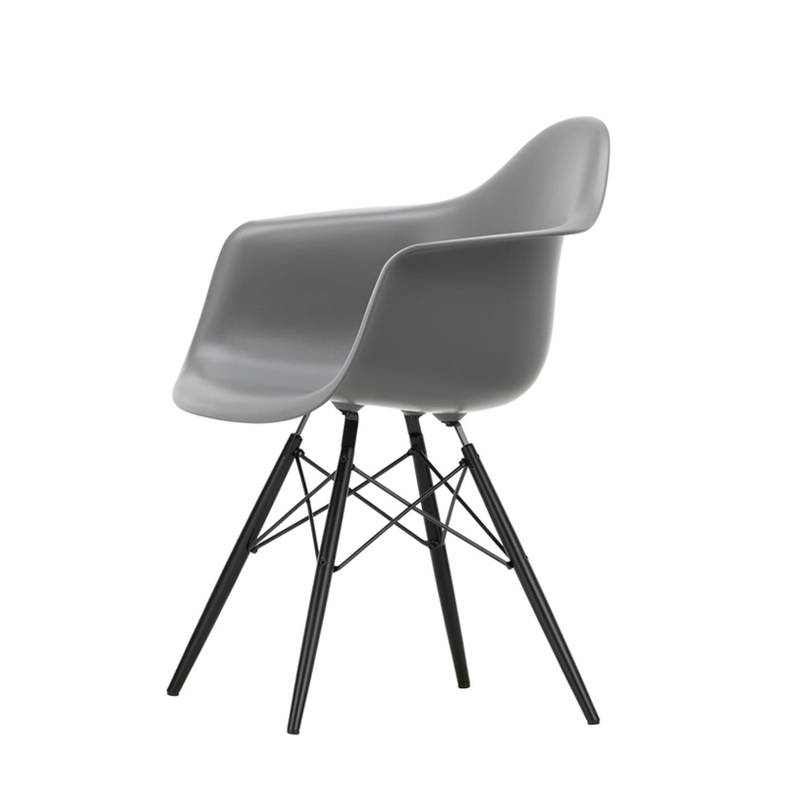 Chaise EAMES PLASTIC ARMCHAIR DAW Gris granit RE VITRA