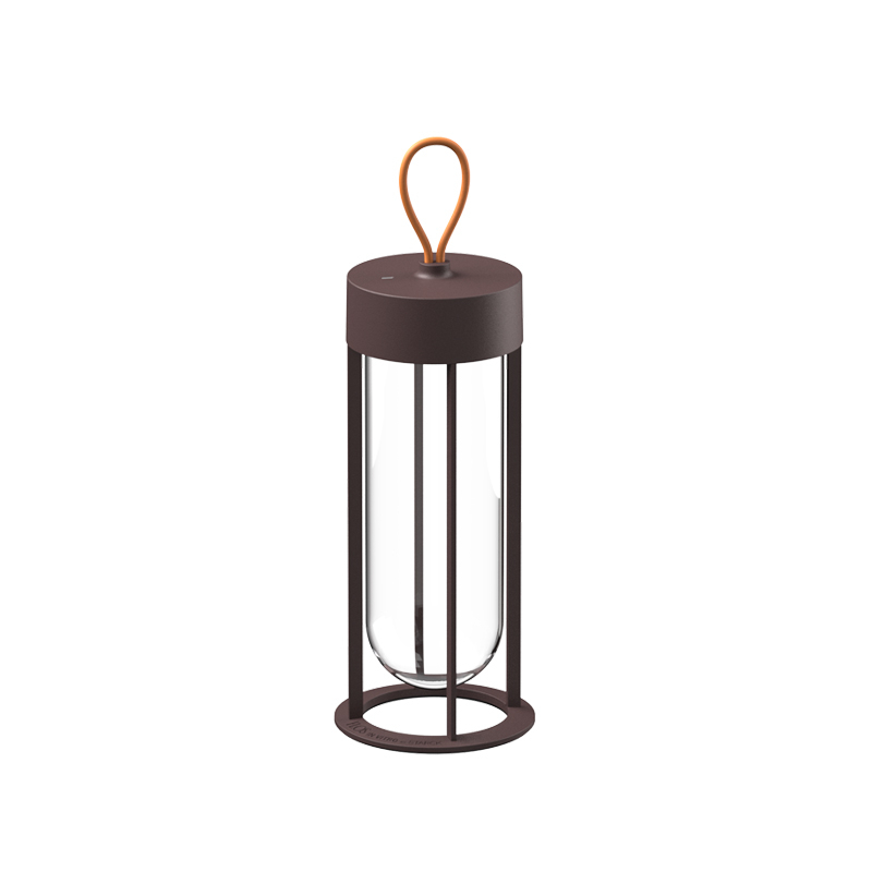 Lampe à poser IN VITRO UNPLUGGED Marron foncé FLOS