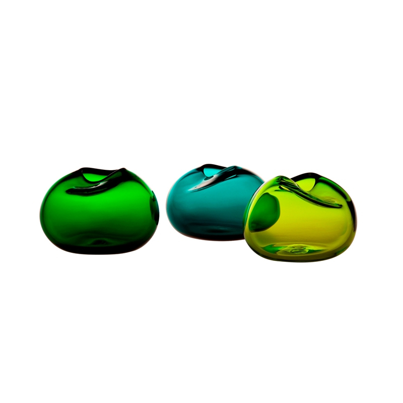 Vase CAILLOU set de 3 vases Vert feuille, lime, vert bleu WHEN OBJECTS WORK