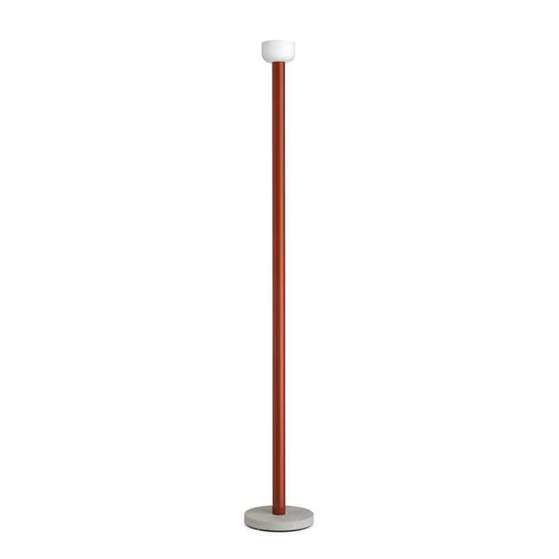 Lampadaire BELLHOP Blanc/rouge brique FLOS