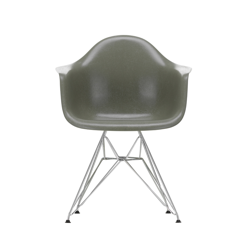 Chaise EAMES FIBERGLASS ARMCHAIR DAR Terre d'ombre Eames VITRA