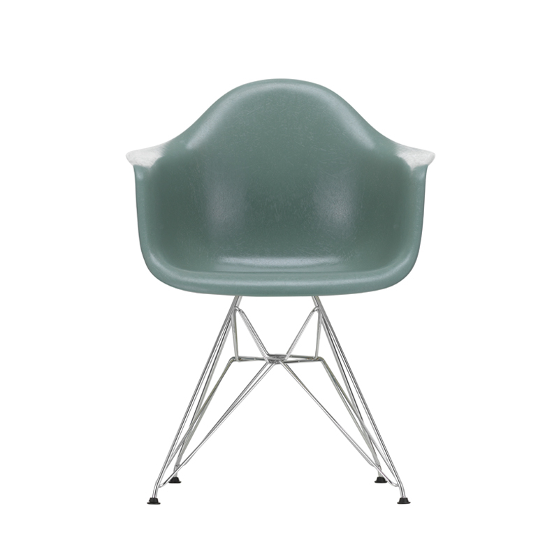 Chaise EAMES FIBERGLASS ARMCHAIR DAR Vert mousse Eames VITRA