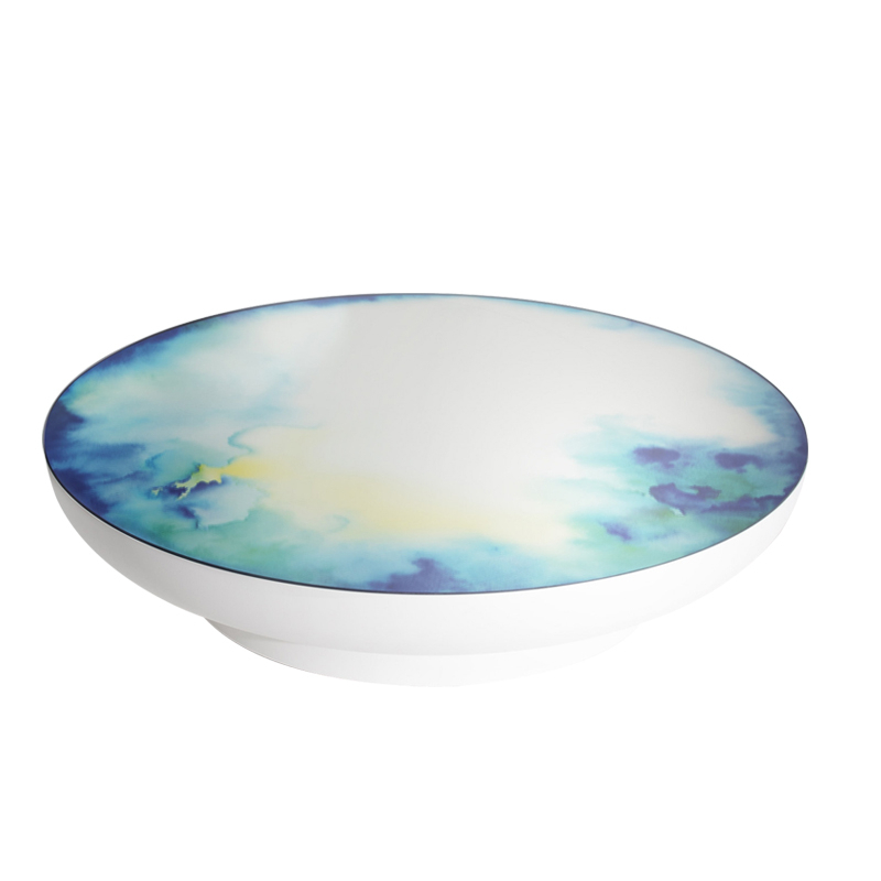 Table basse FRANCIS XL Aquarelle bleu-jaune PETITE FRITURE
