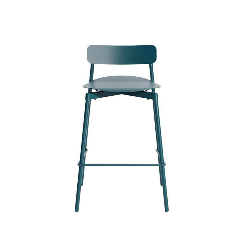 Tabouret haut FROMME H65 Bleu océan PETITE FRITURE