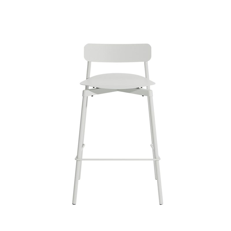 Tabouret haut FROMME H65 Gris perle PETITE FRITURE