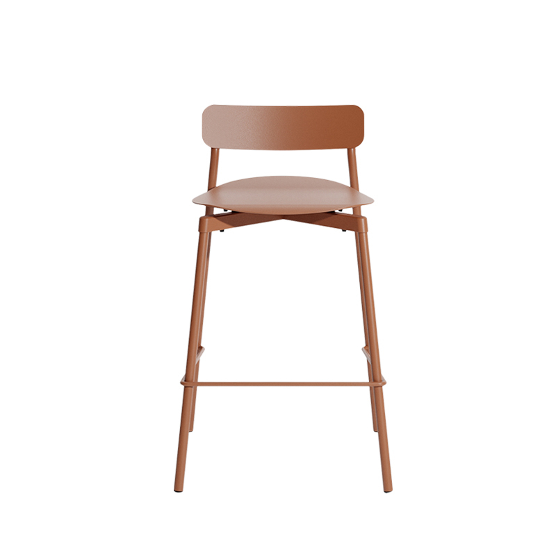 Tabouret haut FROMME H65 Terracotta PETITE FRITURE